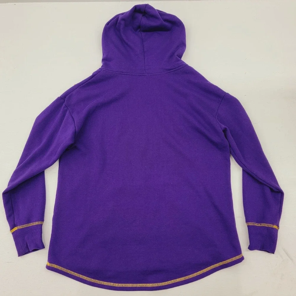 LSU Tigers Womens Sz L Hoodie Purple Stadium Athletics Sweatshirt Football EUC - Picture 5 of 7